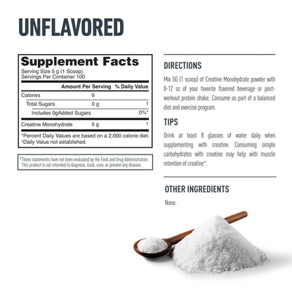 Isopure 100% Pure Creatine Monohydrate Powder, Sugar Free, Unflavored, 5g Creatine Monohydrate Per Serving, 1.1 Lbs, Isopure canada supplements