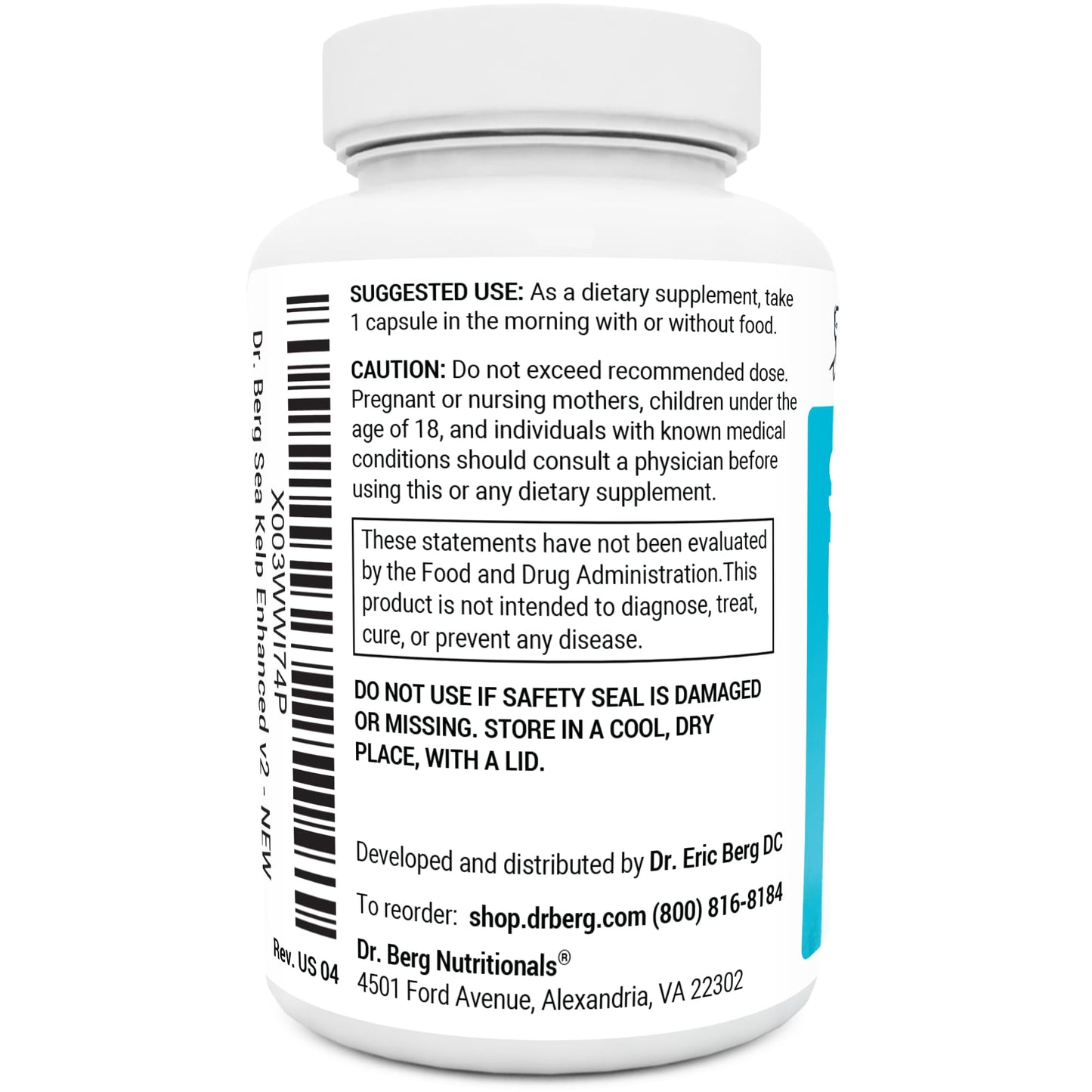 Dr. Berg's Sea Kelp Enhanced - Pure Healthy Thyroid Support Natural Antioxidants Dr. Berg NutritionalsBuy Supplements Australia