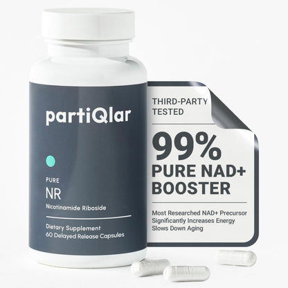 partiQlar NR Supplement - High Purity Nicotinamide Riboside Capsules - NAD+ Booster for Anti-Aging, Cellular Energy & Repair
