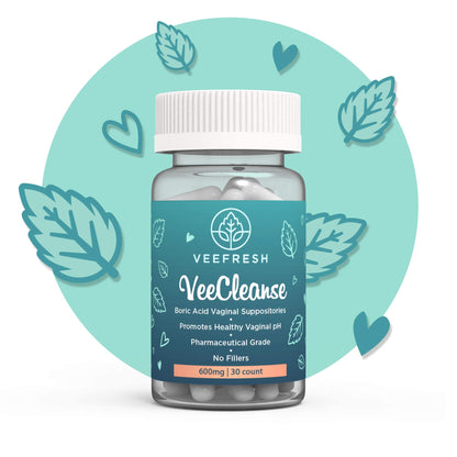 VeeFresh - VeeCleanse Boric Acid Vaginal Suppositories - Vaginal pH Balance Suppositories VeeFreshBuy Supplements Australia