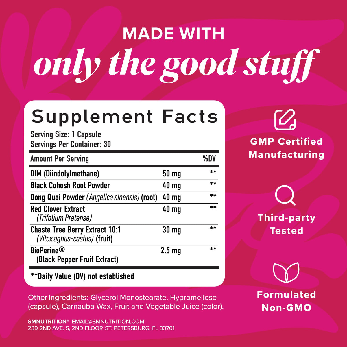 Menopause Vitamins Beadlets with Black Cohosh, Red Clover & More | Hot Flashes, Night Sweats & Mood Support | Menopause Supplements for Women with Dong Quai, Chaste Tree Berry & DIM | Non-GMO 30ct SMNutritionBuy Supplements Australia