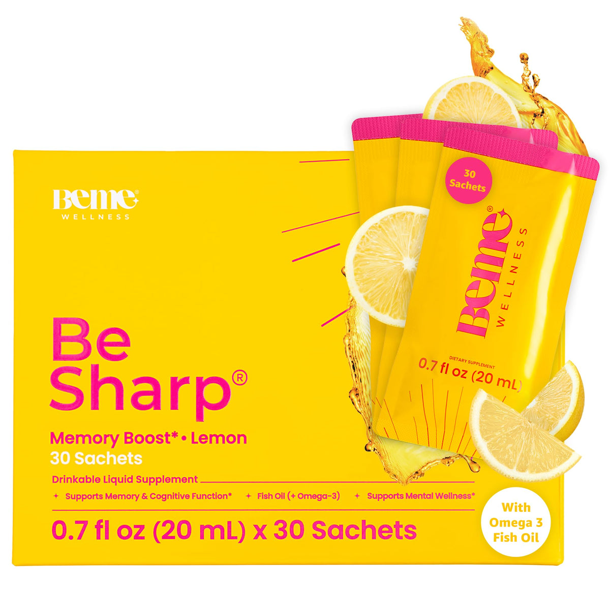 BeMe Liquid Omega 3 Fish Oil - Turmeric Curcumin, Lemon Balm Extract & Omega 3 Supplement for Women - Patented EPAX® for Quick Absorption & high bioavailability - Supports Memory & Brain Health BeMeBuy Supplements Australia