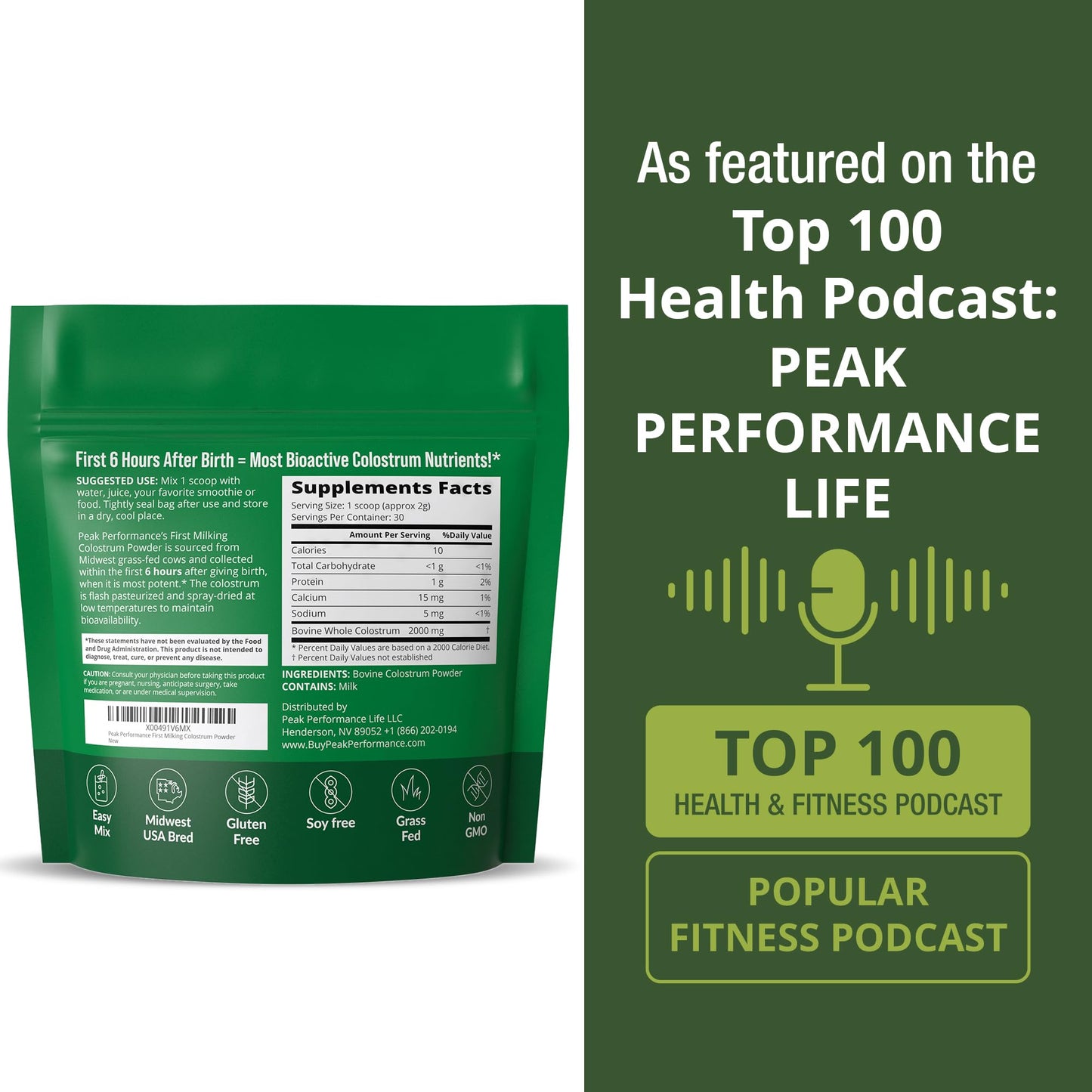 First Milking Colostrum Powder from Grass Fed USA Cows Milked Within 6 Hours of Giving Birth to Get the Most Bioactive Nutrients. High Immunoglobulin Non-GMO Bovine Colostrum Supplement for Humans Peak PerformanceBuy Supplements Australia
