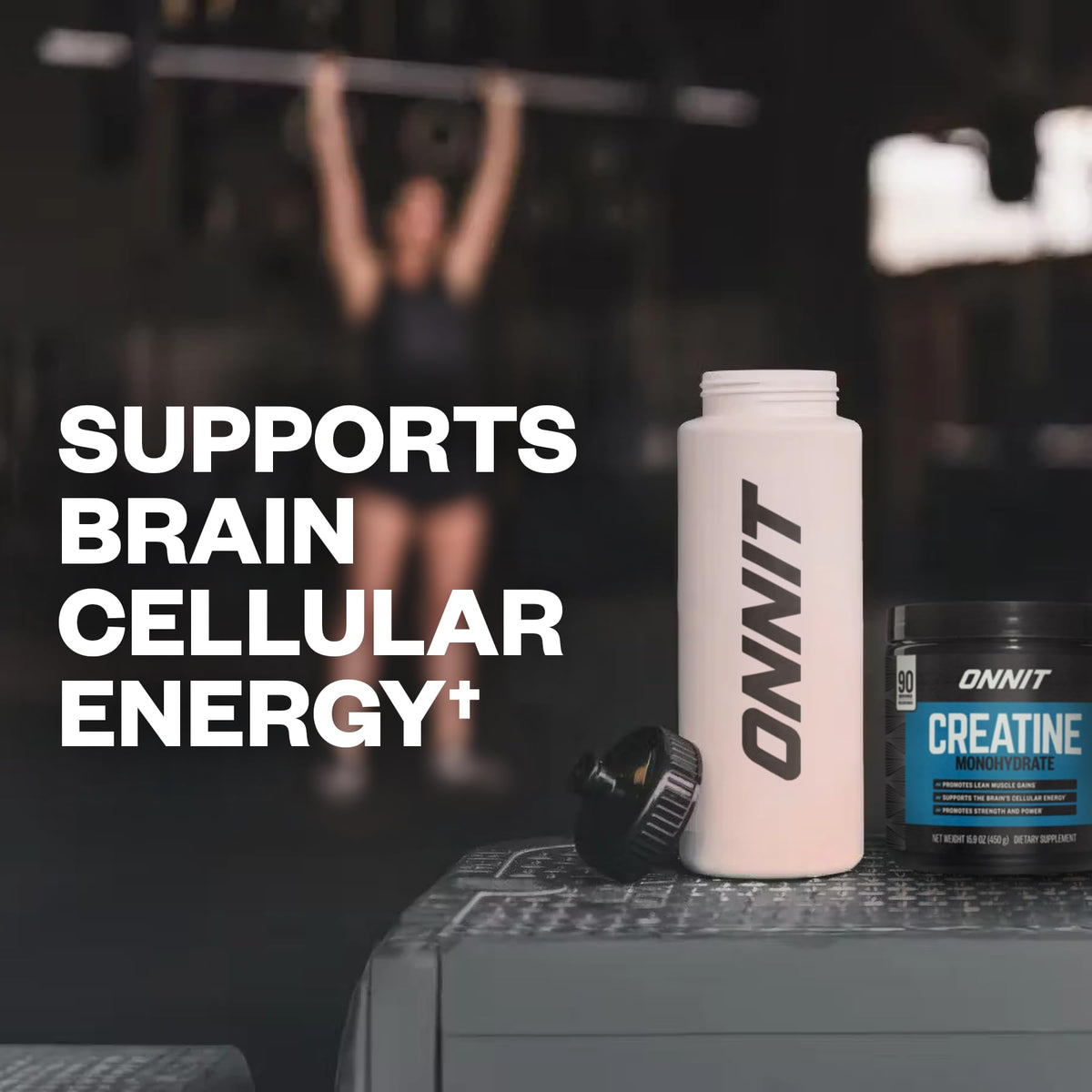 ONNIT Creatine Monohydrate Powder – Unflavored, 90-Serving Value Size – Supports Strength, Lean Muscle, and Brain Energy† – Keto Friendly, No Fillers, 90 Servings, 15.29 oz ONNITBuy Supplements Australia