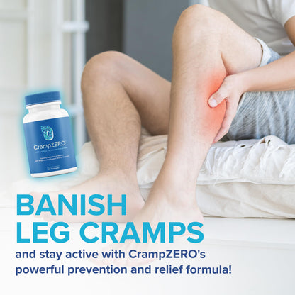 CrampZero Magnesium for Leg Cramps at Night – Potassium Magnesium Supplement with Calcium and Vitamin D3, Supports Muscle Relaxation and Function, Night Leg Cramps Relief, 60 Capsules CrampZeroBuy Supplements Australia