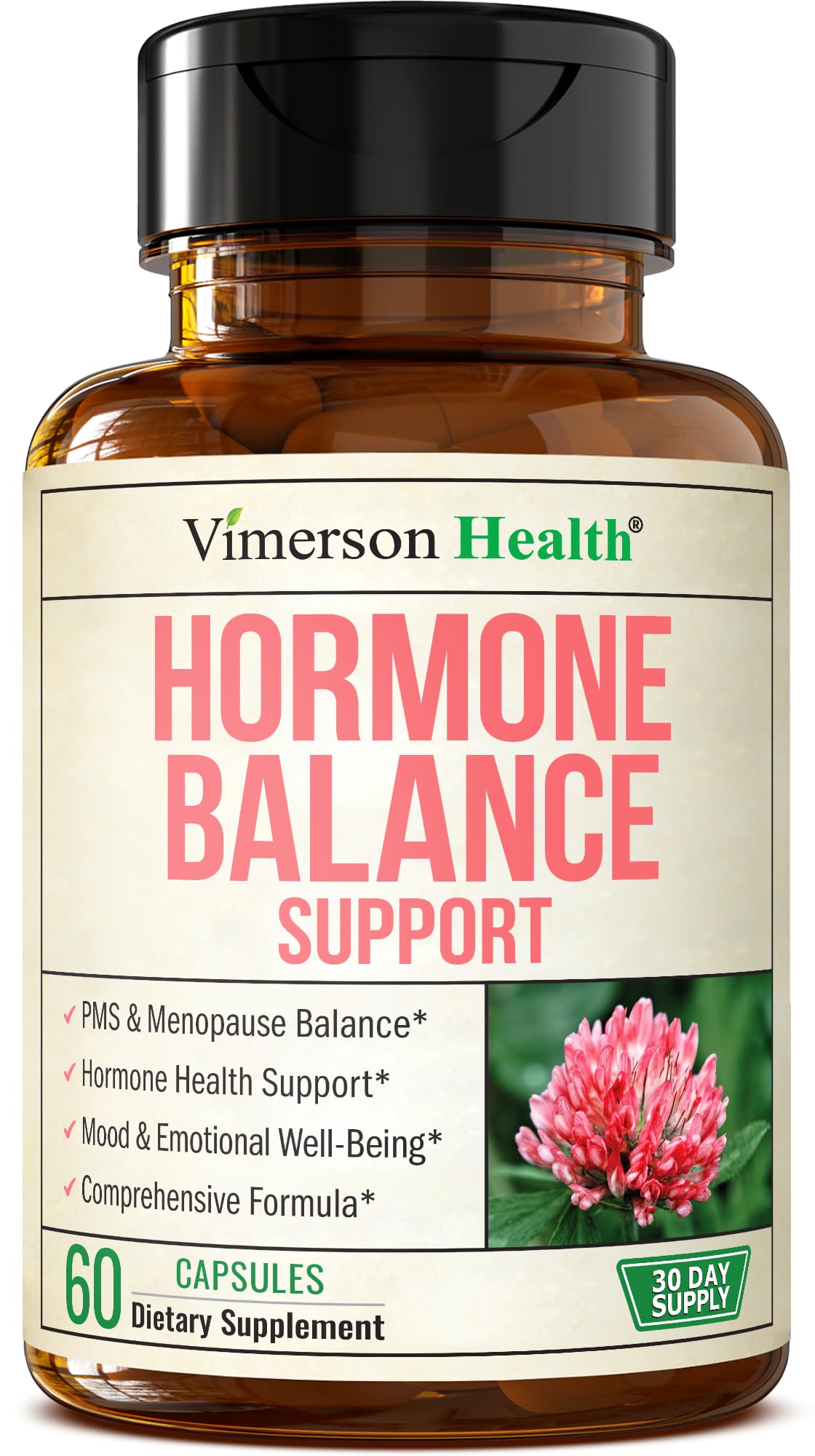 Hormone Harmony for Women with Black Cohosh, Dong Quai & Red Clover – Natural Hormone Balance for Women of All Ages – Supports PMS, Menopause & Mood – Women’s Hormone Balance Supplement – 60 Capsules Vimerson HealthBuy Supplements Australia