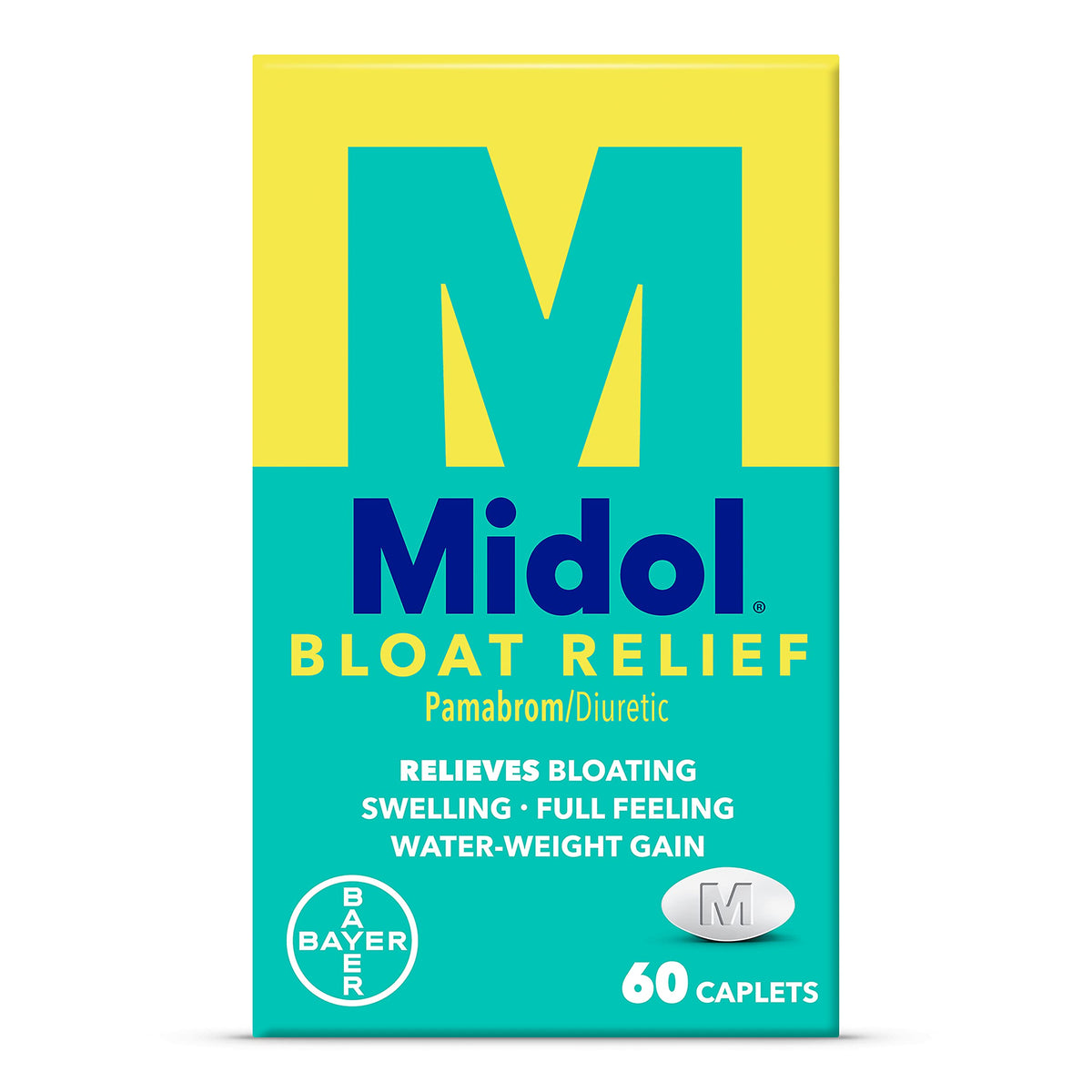 Midol Bloat Relief Caplets with Pamabrom, Relieve Bloating Symptoms Before and During Your Period, Provides Up to 6 Hours of Relief for Women, 60 Count MidolBuy Supplements Australia
