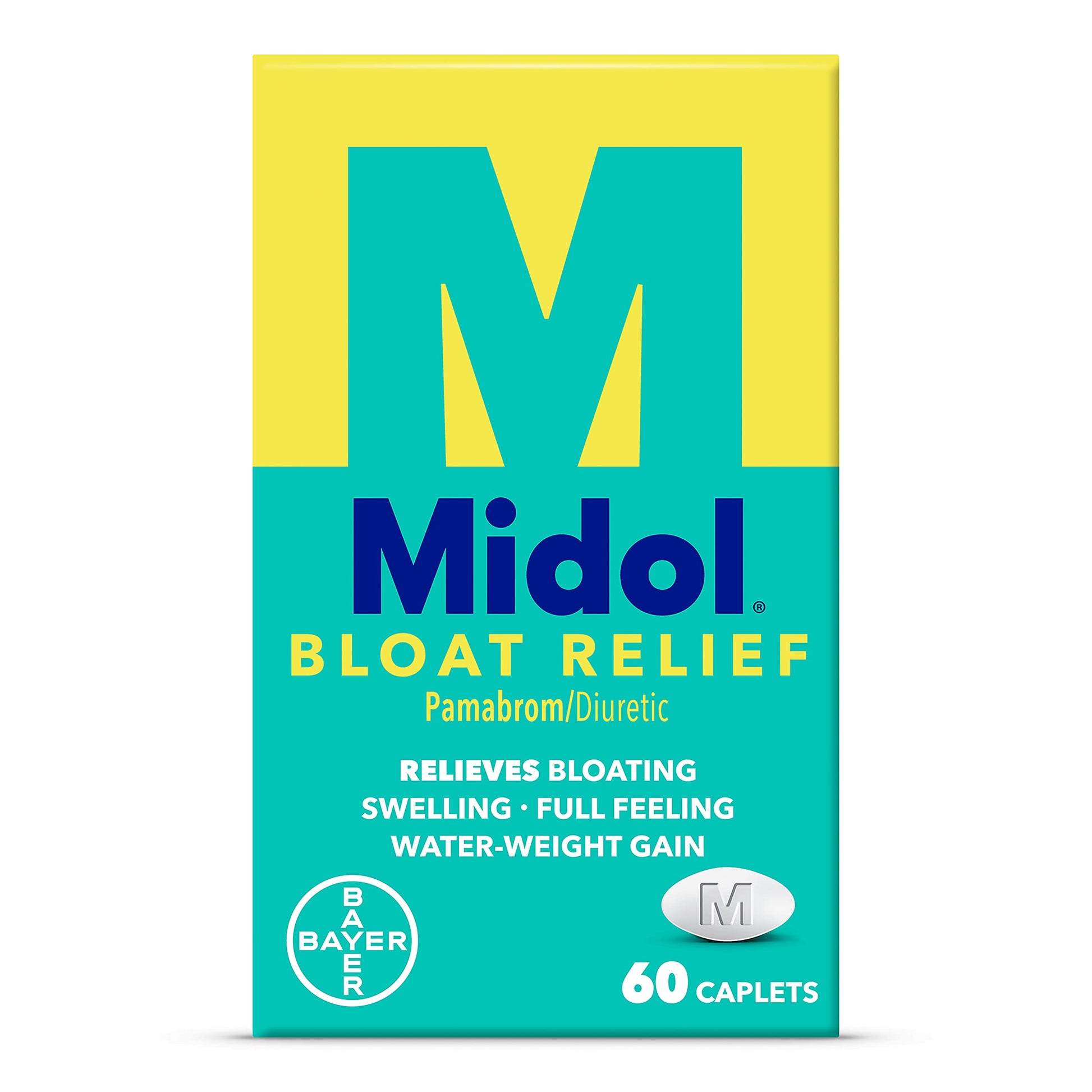Midol Bloat Relief Caplets with Pamabrom, Relieve Bloating Symptoms Before and During Your Period, Provides Up to 6 Hours of Relief for Women, 60 Count MidolBuy Supplements Australia
