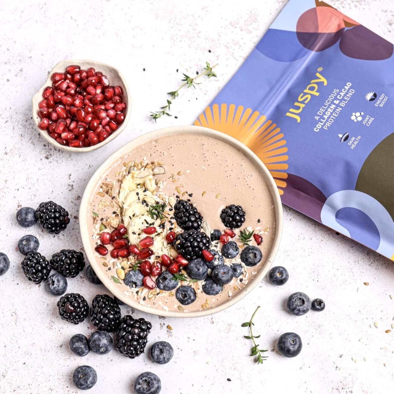 Juspy Premium Marine Collagen Powder + High Protein Cacao Superfood Blend JuspyBuy Supplements Australia