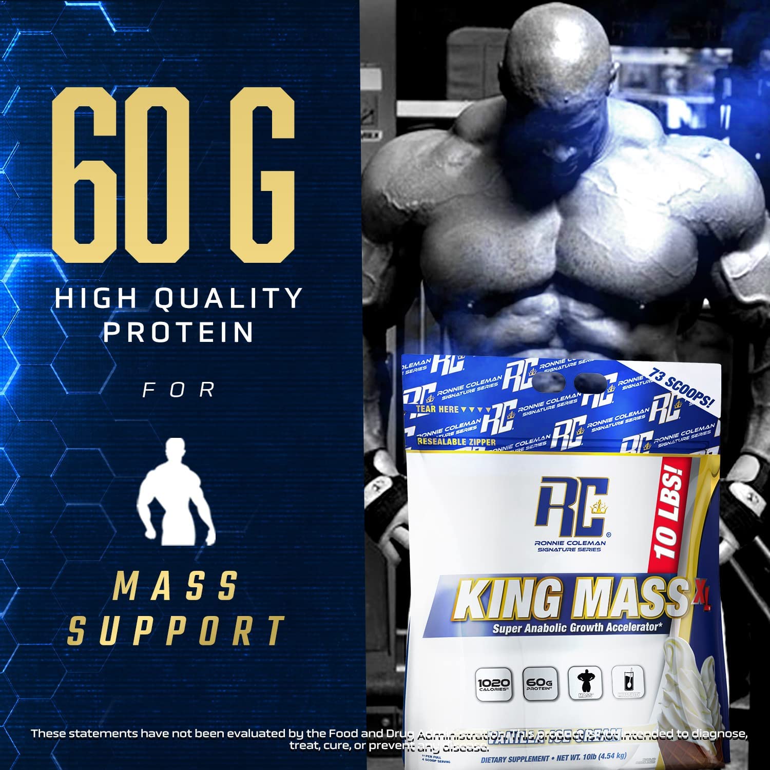 Ronnie Coleman Signature Series King Mass XL Mass Gainer Protein Powder, Muscle Ronnie Coleman Signature SeriesBuy Supplements Australia