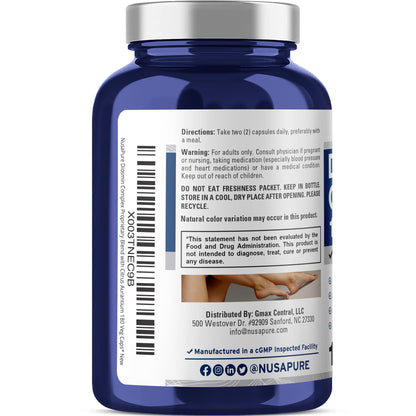 NusaPure Diosmin Complex 1,000mg per Serving 180 Veggie Caps (Non-GMO, Vegan) Citrus Aurantium NusaPureBuy Supplements Australia