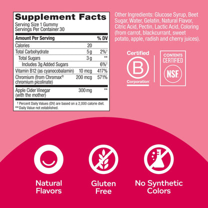 OLLY Metabolism Gummy Rings, Apple Cider Vinegar, Vitamin B12, Chromium, Energy OLLYBuy Supplements Australia