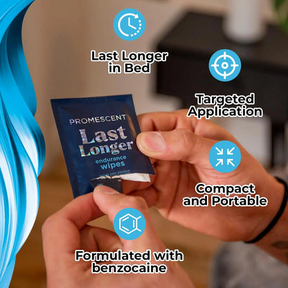 Promescent Delay Wipes Sexual Enhancer for Men to Last Longer in Bed, Extended Climax Control with Benzocaine for Male Genital Desensitizing - Increase Duration, Performance, and Stamina (21 Count) Promescent buy supplements Au