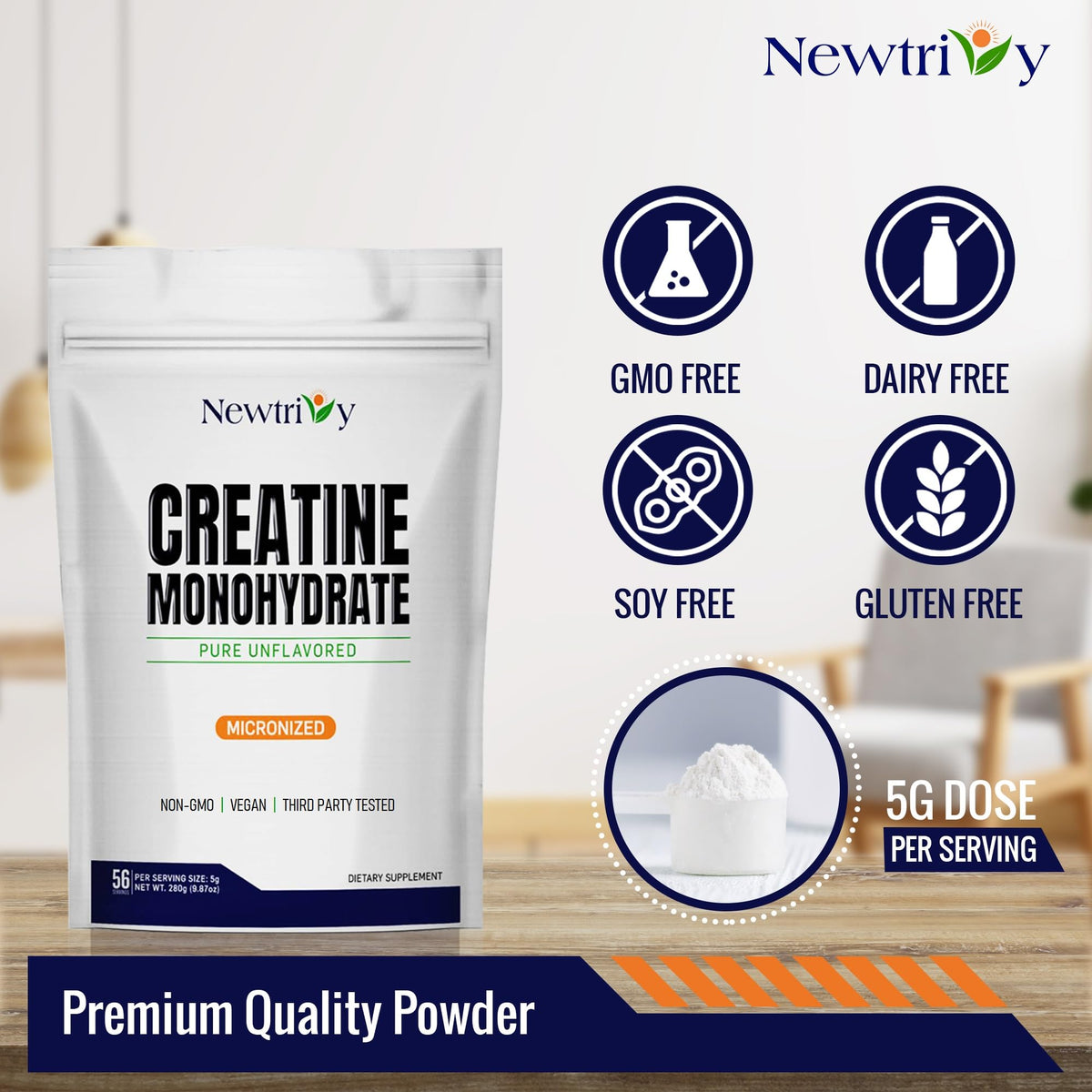 Creatine Monohydrate,Micronized, Pure,Unflavored,280g (9.8oz) NewtrivyBuy Supplements Australia