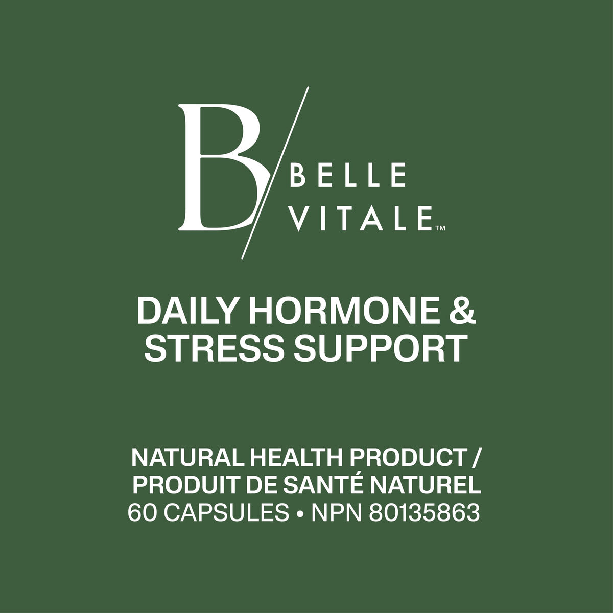 BODi Belle Vitale Daily Hormone & Stress Support - Ashwagandha & Rhodiola - Helps Combat Stress & Supports Healthy Cortisol Levels - Vitamin B12 Help Energy Metabolism & Immune Health - 60 Capsules BODiBuy Supplements Australia