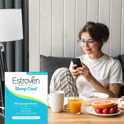 Estroven Sleep Cool for Menopause Relief, 30 Ct, Sleep Support Supplement With Clinically Proven Ingredients to Relieve Menopause Symptoms plus Night Sweats & Hot Flash Relief, Drug-No & Gluten-No EstrovenBuy Supplements Australia
