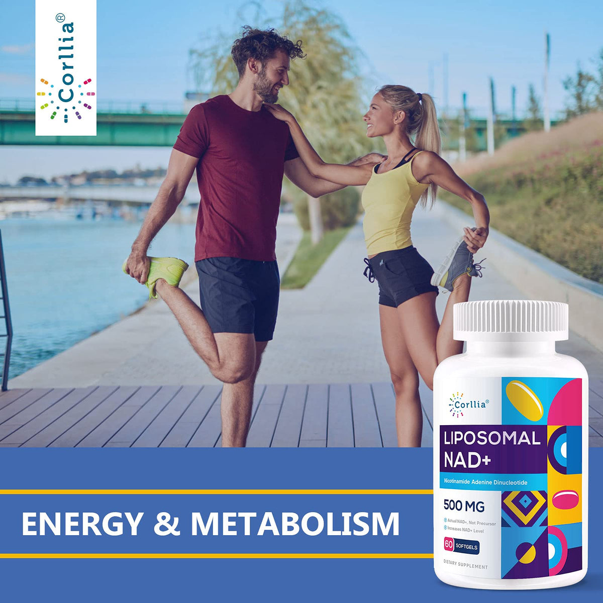 Liposomal NAD+ 500mg with TMG 250mg Softgels, Nicotinamide Riboside Alternative, Actual NAD+ Supplement, 120 Servings CorlliaBuy Supplements Australia