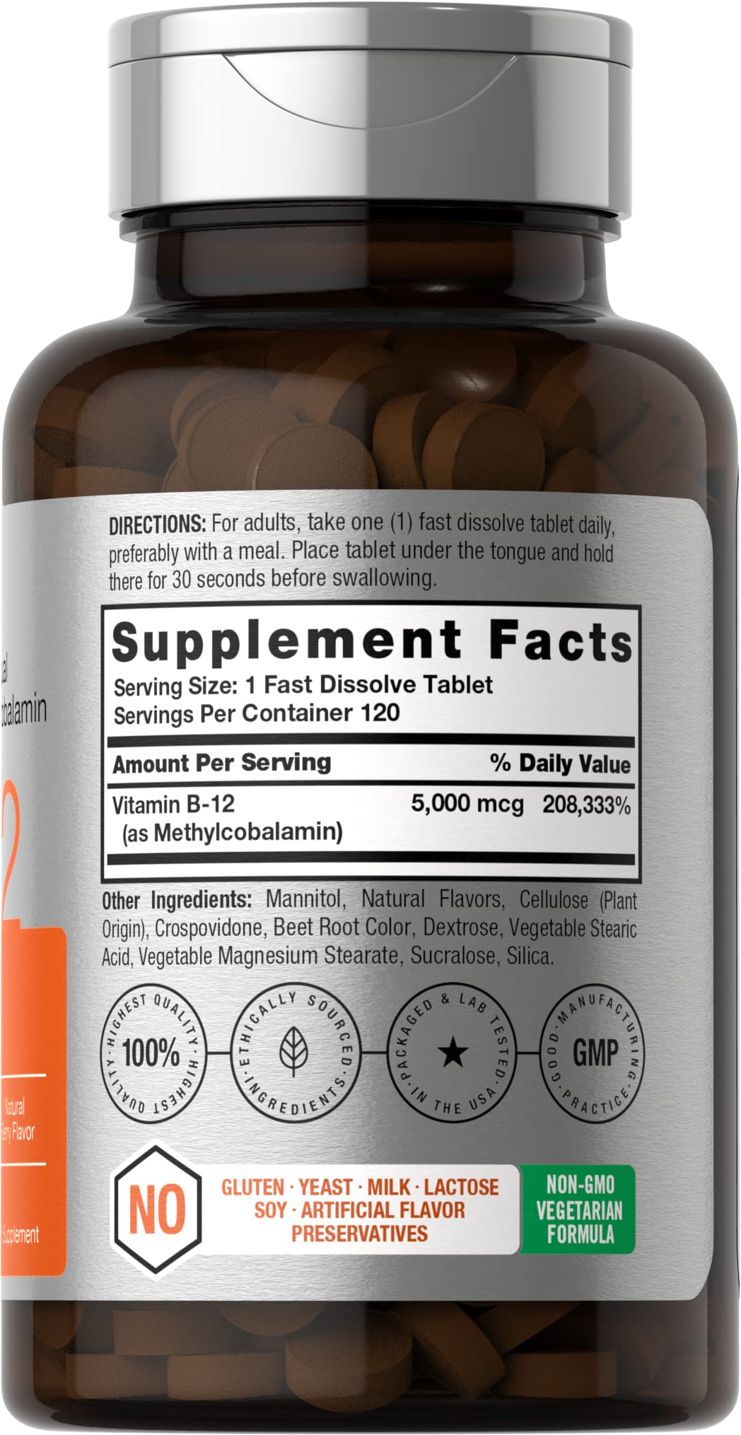 Horbäach B12 Sublingual Methylcobalamin | 5000mcg | 120 Fast Dissolve Tablets HorbäachBuy Supplements Australia