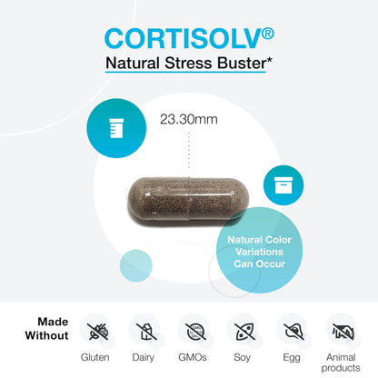 XYMOGEN Cortisolv Cortisol Supplement - Ashwagandha Supplement with L Theanine to Support Healthy Cortisol Levels, Energy, Relaxation and Mental Clarity (60 Capsules) XYMOGENBuy Supplements Australia