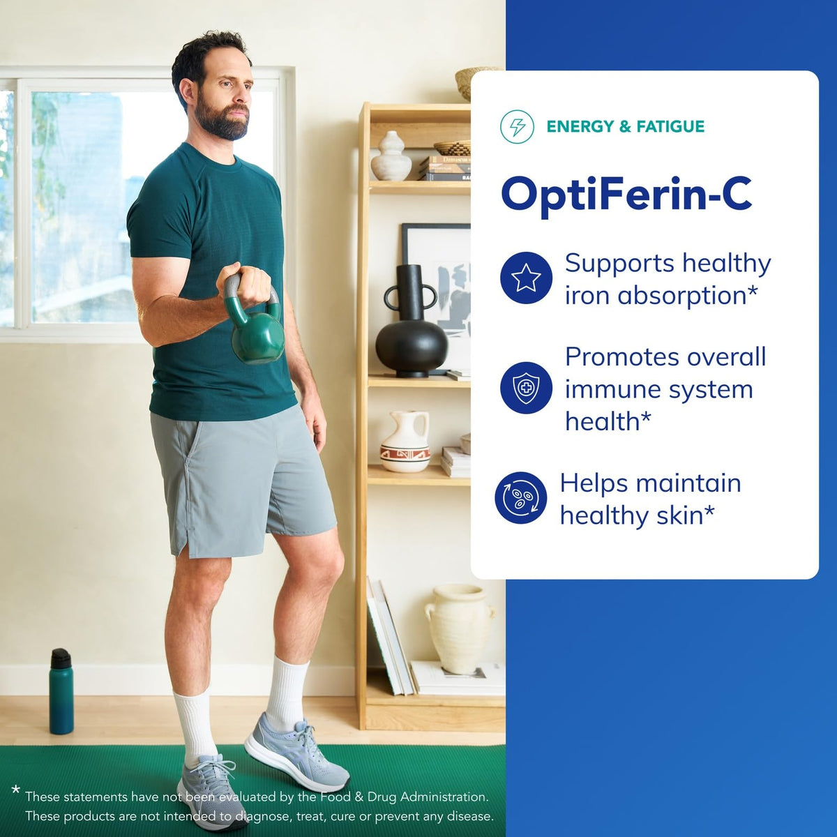 Pure Encapsulations OptiFerin-C - for Red Blood Cells & Energy - Iron Absorption Support - Energy Supplement* - Vitamin C Enriched - Gluten Free & Non-GMO - 60 Capsules Pure EncapsulationsBuy Supplements Australia