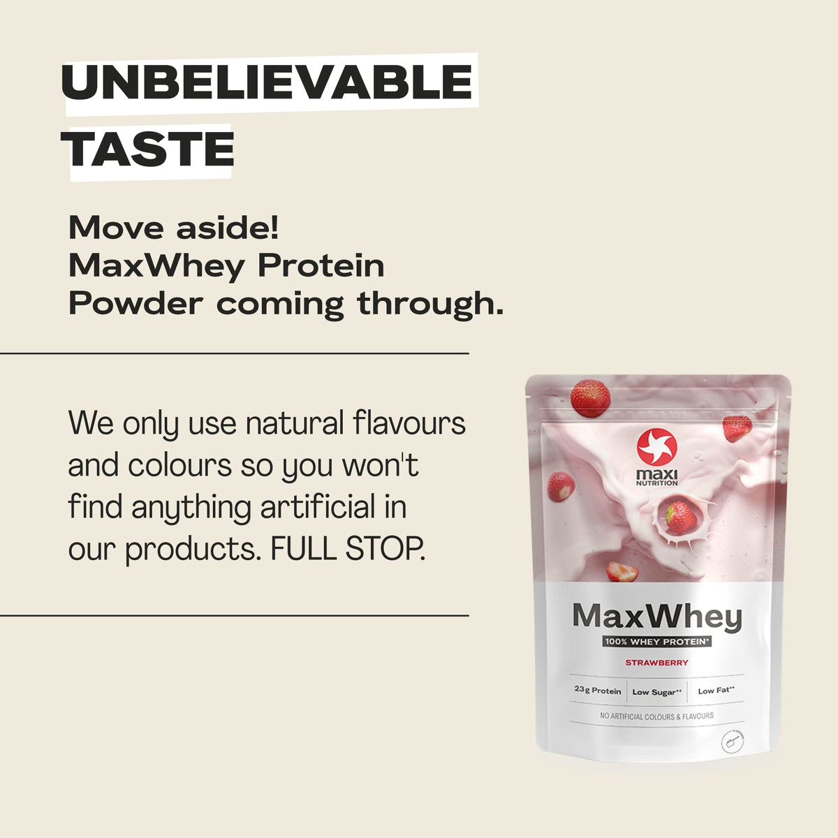 MaxiNutrition - MaxWhey - Whey Protein Powder Strawberry - Low-Fat - Low Sugar MaxiNutritionBuy Supplements Australia