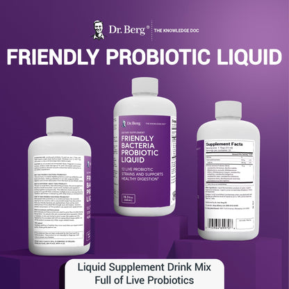 Dr. Berg's Friendly Probiotic Liquid Supplement Drink Mix w/ 12 Live Probiotics Strains Dr. Berg NutritionalsBuy Supplements Australia
