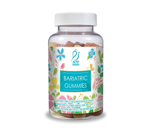 ACTIF Organic Bariatric Gummies with 25+ Organic Vitamins and Minerals for Bariatric Surgery, Advanced Formula ACTIF