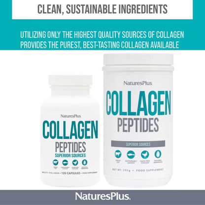 NaturesPlus Collagen Peptides Powder - Premium Hydrolysed Collagen Supplement, 6 Major Types Nature's PlusBuy Supplements Australia