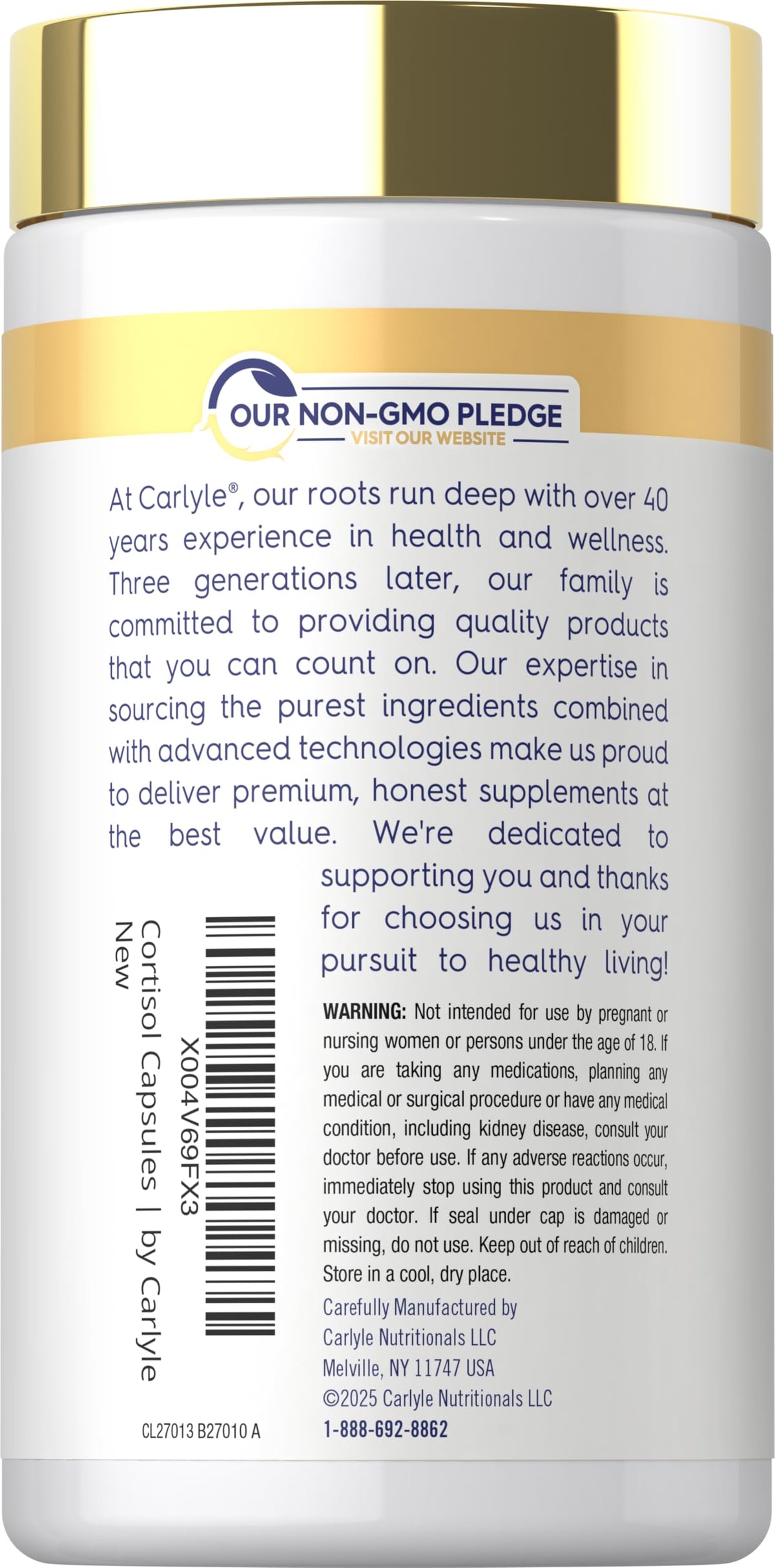 Carlyle Cortisol Supplement | 60 Vegan Capsules | Ashwagandha & Magnesium Complex | Non-GMO, Gluten Free CarlyleBuy Supplements Australia