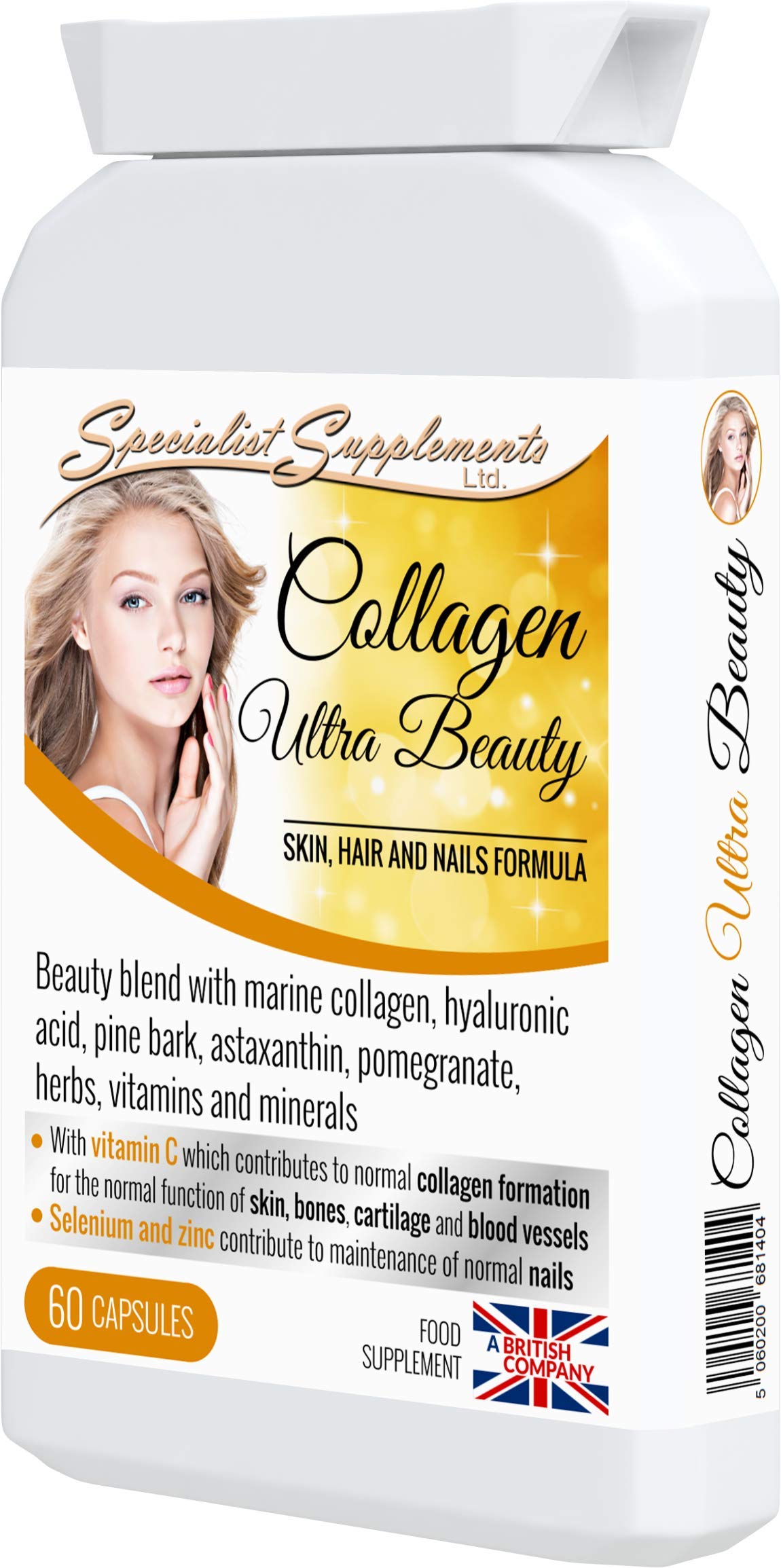 Specialist Supplements Collagen Ultra Beauty Marine Collagen, Hyaluronic Acid, Vitamin, Mineral Specialist SupplementsBuy Supplements Australia