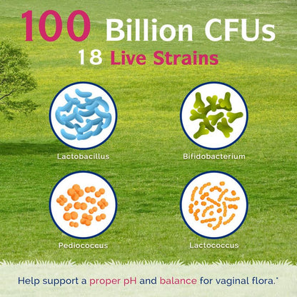Innate Vitality Women’s Probiotics, 100 Billion CFUs 18 Strains, with Cranberry, Vitamin C Innate VitalityBuy Supplements Australia