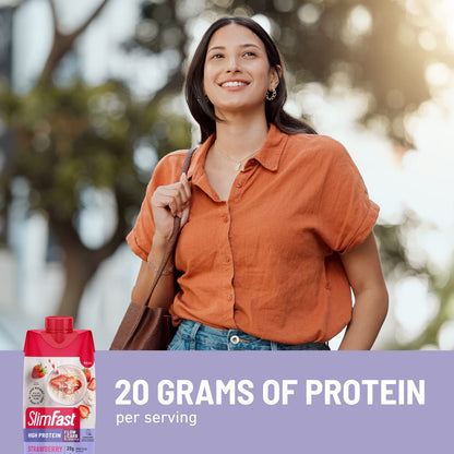 SlimFast Protein Shake, Strawberry- 20g Protein, Meal Replacement Shake Ready to Drink SlimFastBuy Supplements Australia