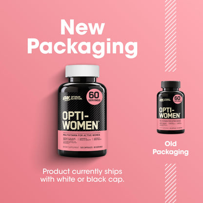 Optimum Nutrition Opti-Women, Vitamin C, Zinc and Vitamin D for Immune Support Womens Daily Multivitamin Supplement with Iron, Capsules, 120 Count Optimum NutritionBuy Supplements Australia