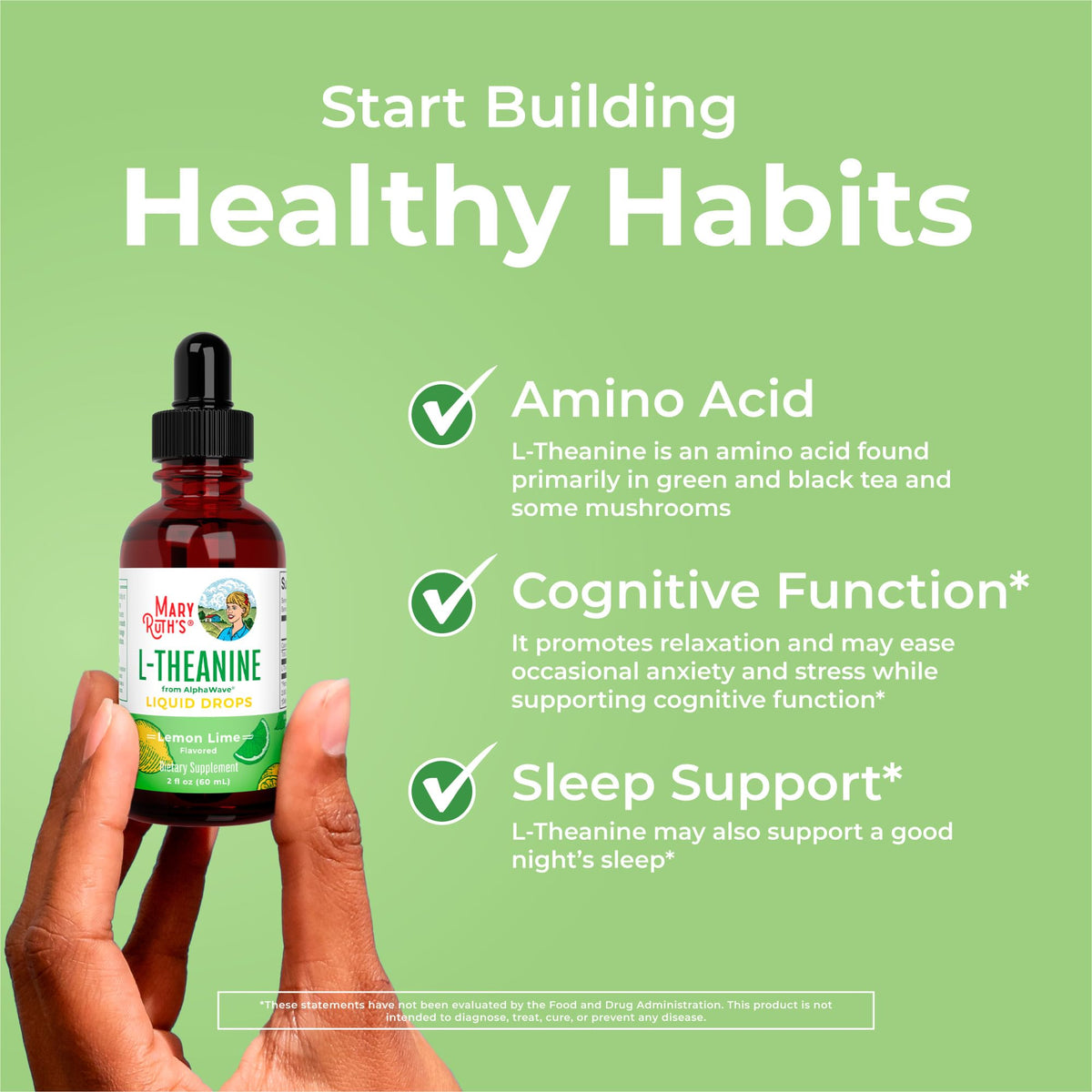 MaryRuth's L Theanine 200mg Liquid Drops | Mood Support for Adults & Kids | Focus Supplement | Natural Sleep Support | Vegan | Non-GMO | Gluten Free | 30 Servings MARYRUTH'S buy supplements Au