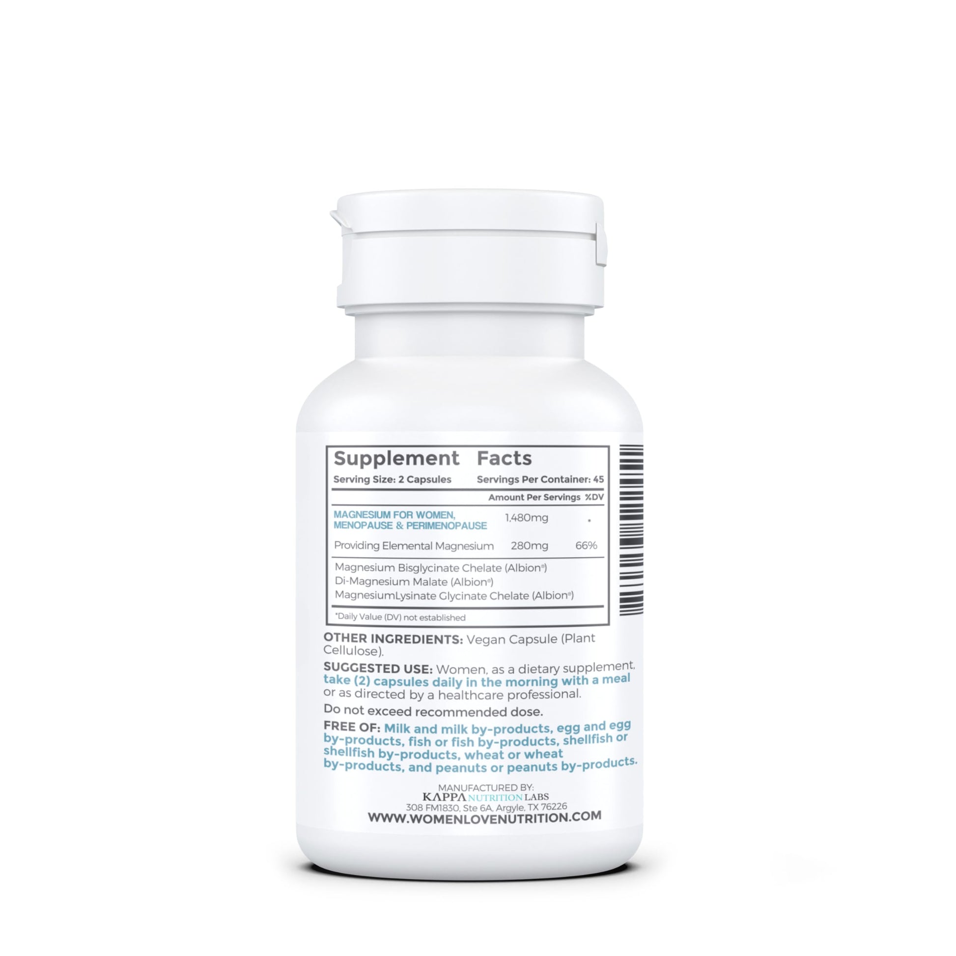 WOMEN LOVE NUTRITION, Magnesium for Women, Menopause & Peromenopause (90 Capsules) WOMEN LOVE NUTRITIONBuy Supplements Australia