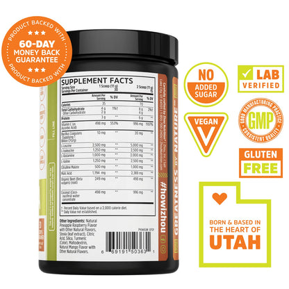 Zhou Nutrition Muscle BCAA Powder, Vegan Muscle Recovery, Natural, Clean Formula Zhou NutritionBuy Supplements Australia