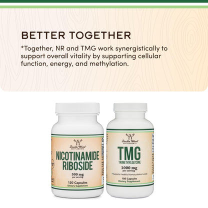 Nicotinamide Riboside - NAD Supplement to Boost Levels of NAD+ by Double Wood