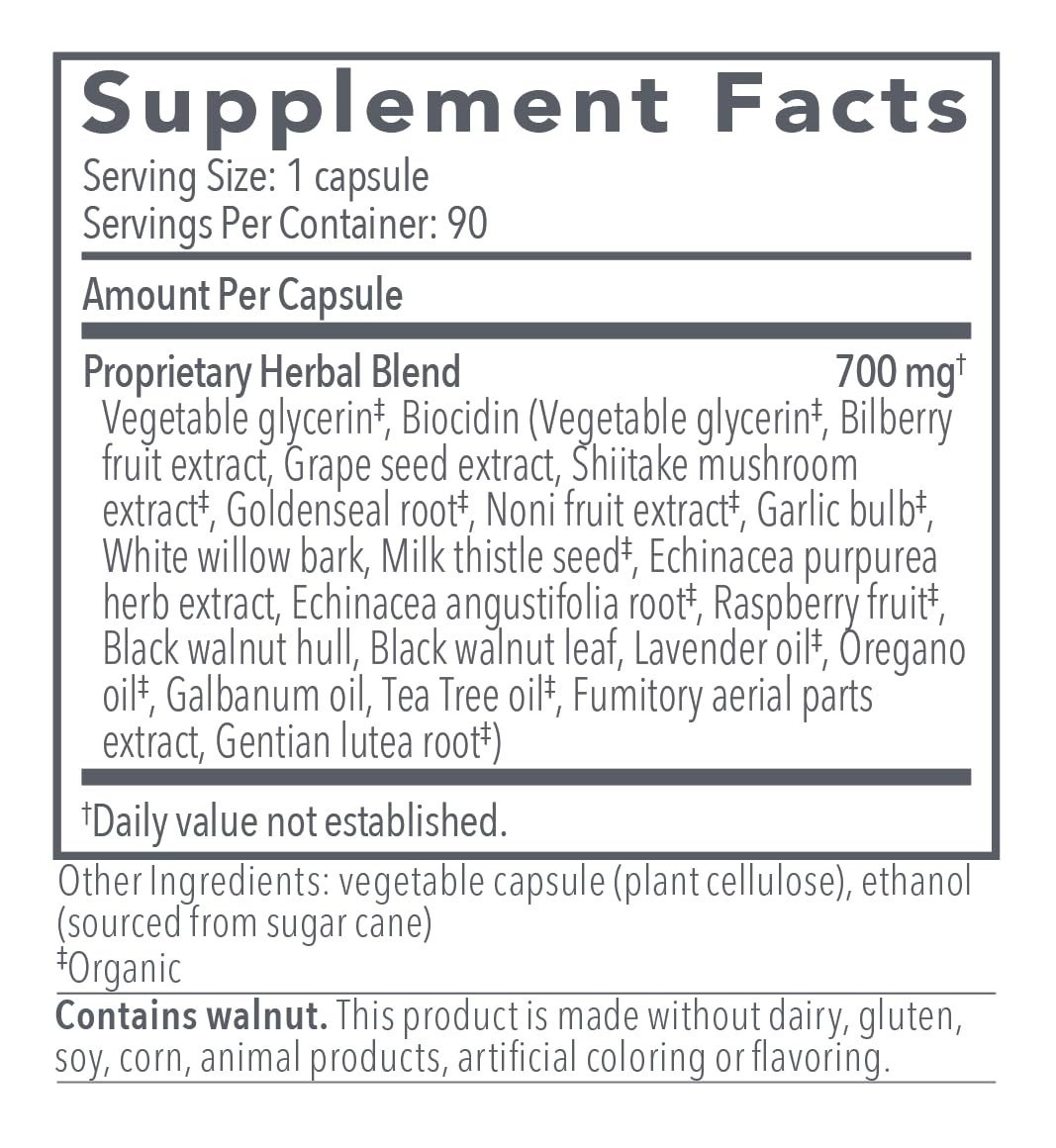 Biocidin Capsules - Biofilm Disruptor - Supports Gut Detox Cleanse, Healthy Microbial Balance, Immune Function & Gut Health - Professional-Grade Herbal Supplement Bio-Botanical Research canada supplements