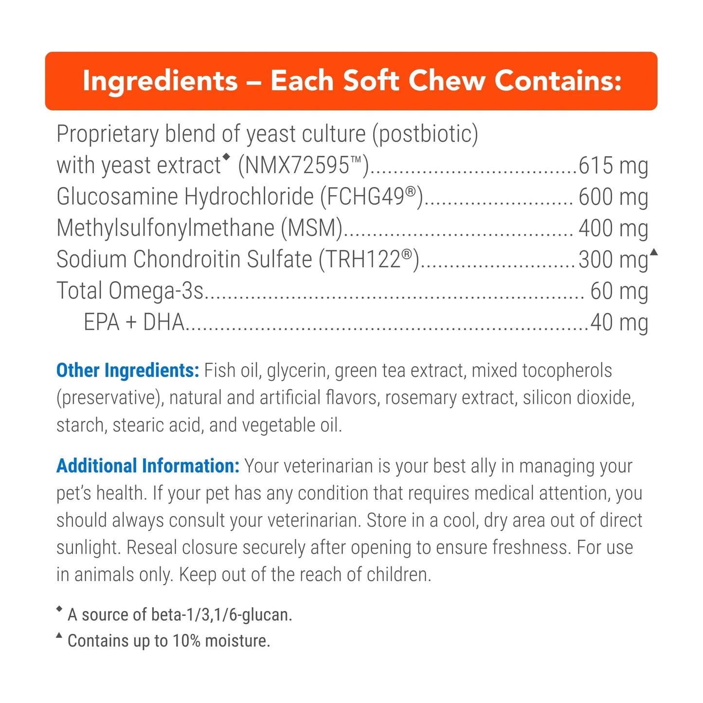 Nutramax Cosequin Joint Health Supplement with Multifunctional Support for Dogs, Soft Chews with Glucosamine, Chondroitin, Omega-3s, and Postbiotics, 90 Count Nutramax LaboratoriesBuy Supplements Australia