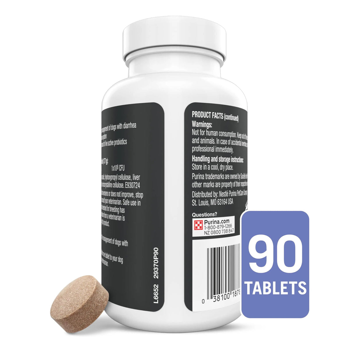 Purina Pro Plan Veterinary Supplements FortiFlora Daily Probiotics for Dogs Chewable Tablets for Digestive Gut Health and Diarrhea - 90 ct. Canister Pro Plan Veterinary DietsBuy Supplements Australia