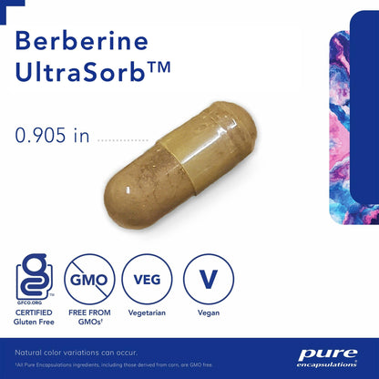 Pure Encapsulations Berberine UltraSorb | Enhanced Absorption Berberine | 60 Capsules Pure EncapsulationsBuy Supplements Australia