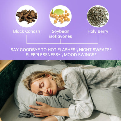Natener Menopause Supplement for Women, Relieves 12 Menopausal Symptoms* | Black Cohosh + Soy Isoflavones + Ashwagandha + Moringa | for Alleviate Hot Flashes*, Night Sweats*, Weight* & Mood Swings* NatenerBuy Supplements Australia