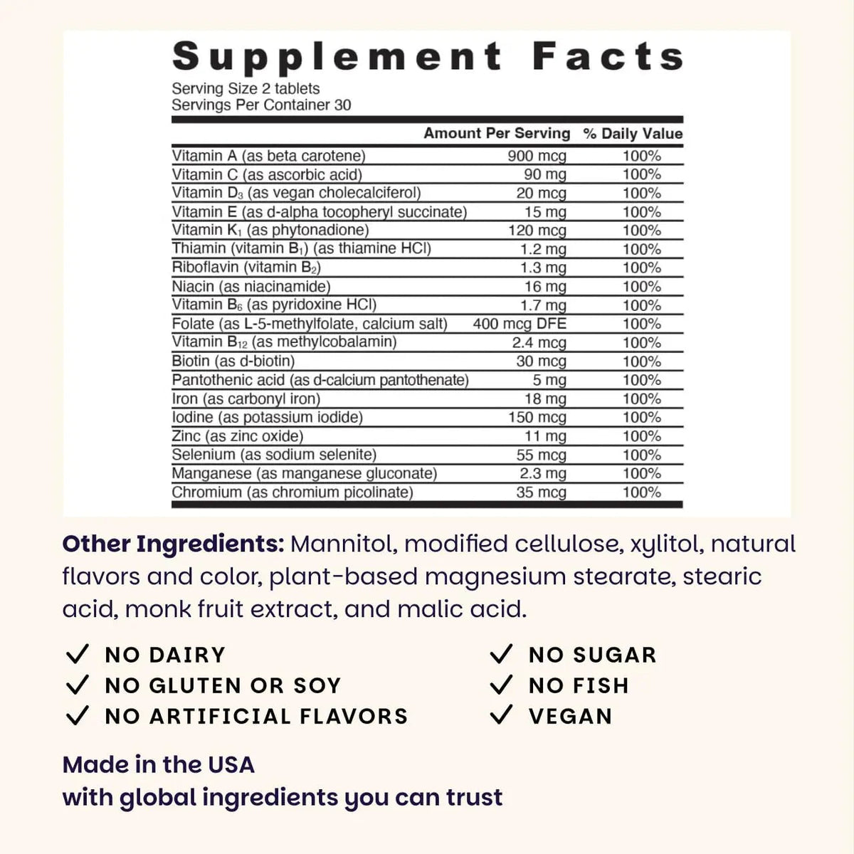 EZ Melts Multivitamin + Iron - Daily Multivitamin for Women & Men - Supports Healthy Energy Levels & Antioxidant Protection EZ MeltsBuy Supplements Australia