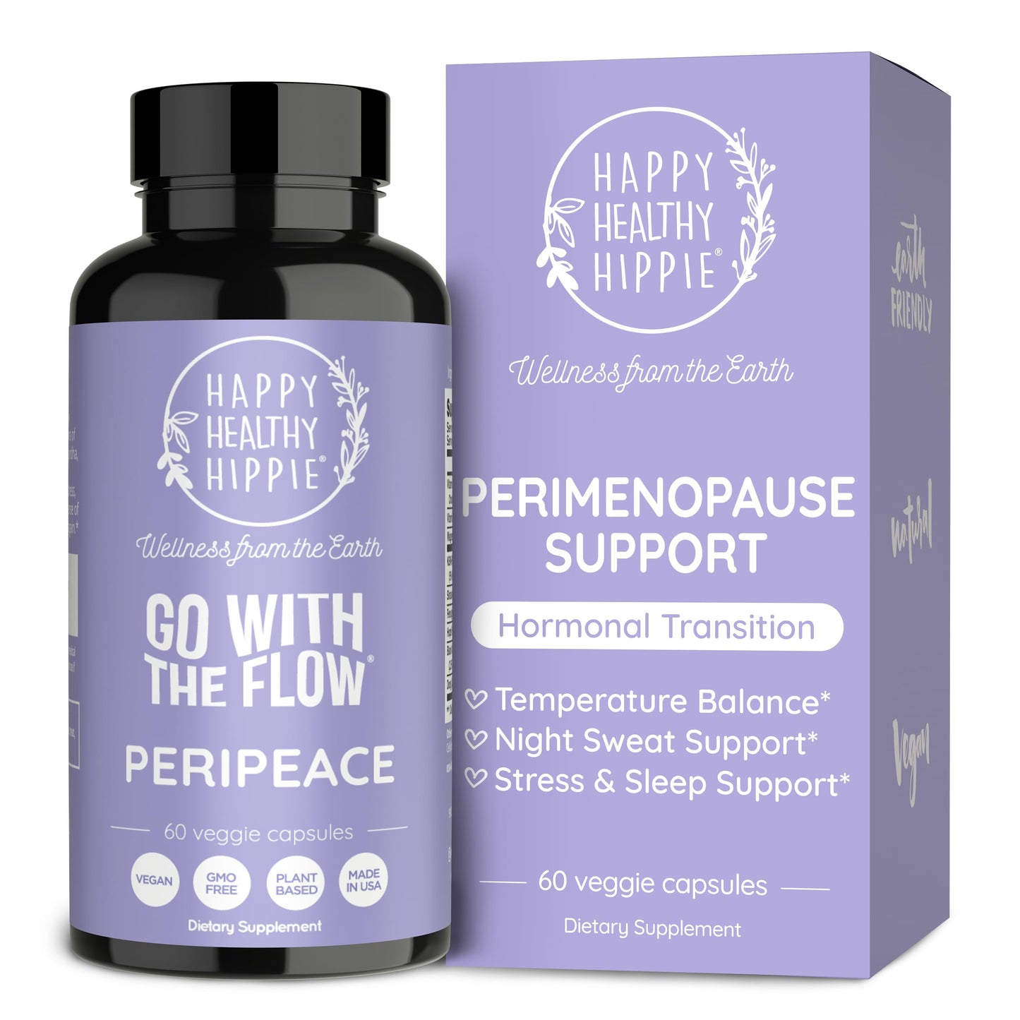 Perimenopause Supplements for Women | Hot Flash, Night Sweat, Mood & Sleep Support | Vegan Hormone Balance Capsules with KSM-66 Ashwagandha, Shatavari & Black Cohosh | Estrogen-Free, 60ct Happy Healthy HippieBuy Supplements Australia