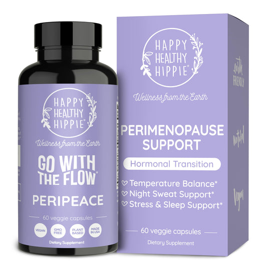 Perimenopause Supplements for Women | Hot Flash, Night Sweat, Mood & Sleep Support | Vegan Hormone Balance Capsules with KSM-66 Ashwagandha, Shatavari & Black Cohosh | Estrogen-Free, 60ct Happy Healthy HippieBuy Supplements Australia