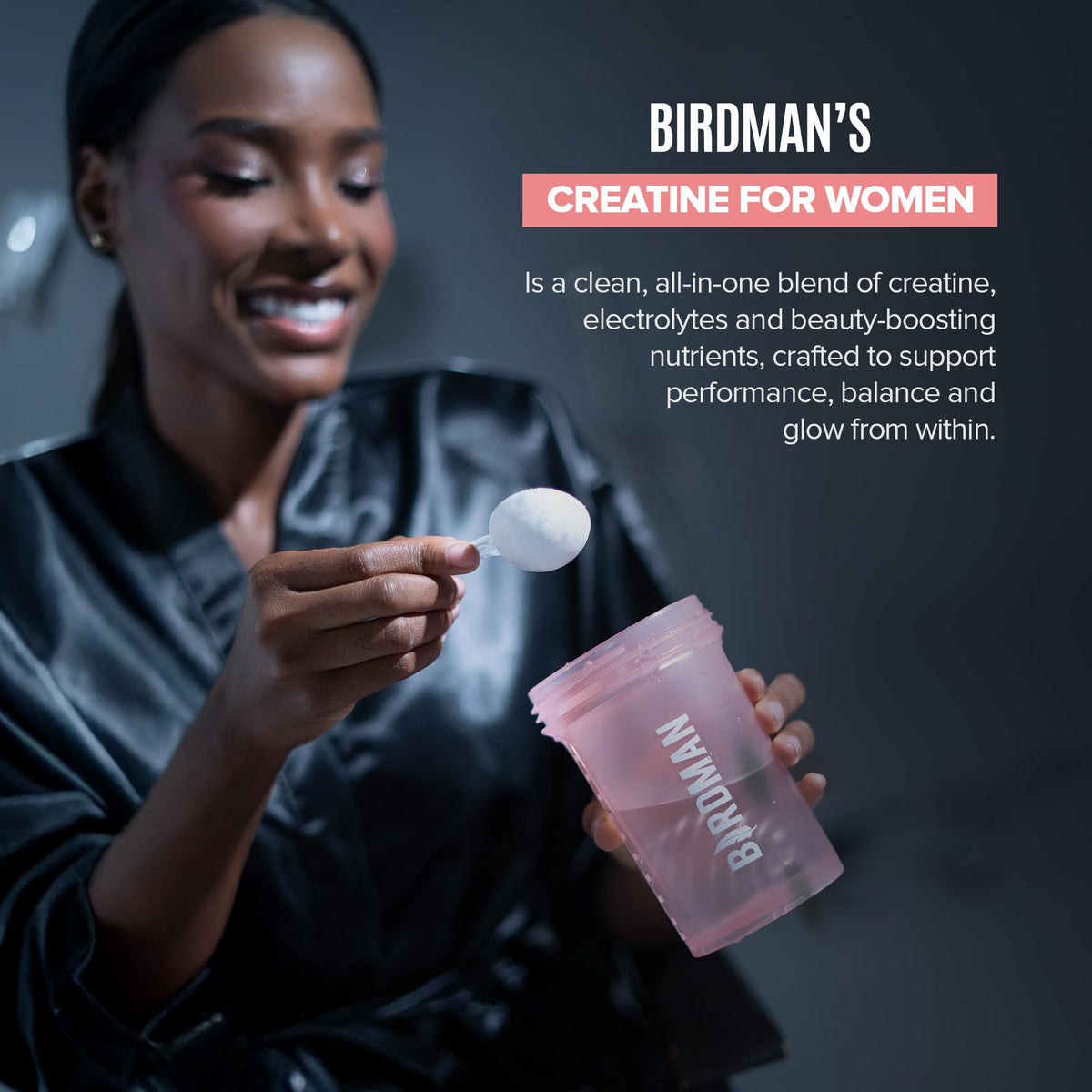 BIRDMAN Creatine for Women | Creatine Monohydrate Powder with Myo & D-Chiro Inositol, Hyaluronic Acid, Zinc, Electrolytes and Vitamins | Sugar Free, Pink Lemonade | 30 Servings BIRDMANBuy Supplements Australia
