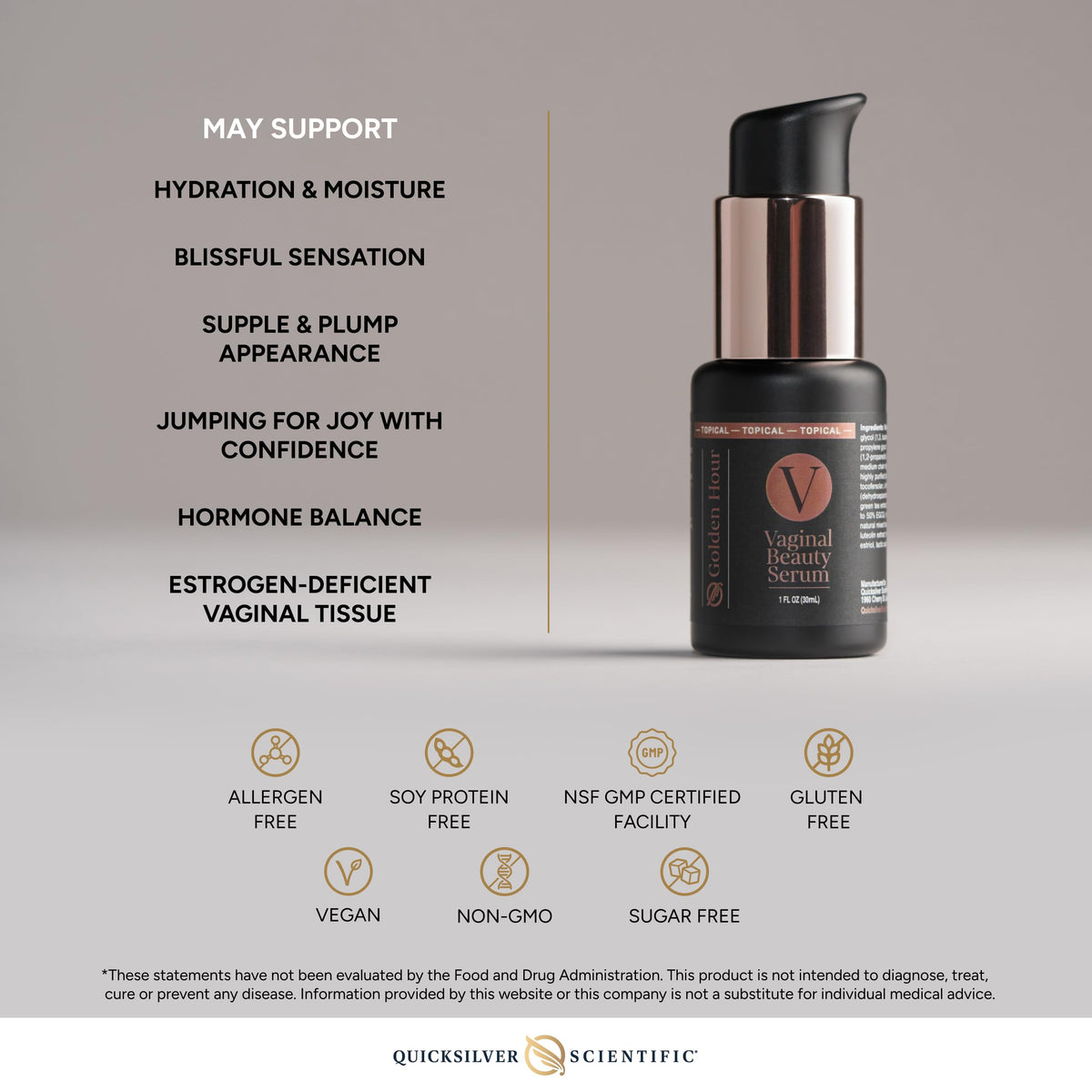 Quicksilver Scientific Vaginal Beauty Serum 1 fl oz (30ml) Quicksilver ScientificBuy Supplements Australia