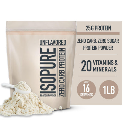 Isopure Unflavored Protein, Whey Isolate, 25g Protein, Zero Carb & Keto Friendly IsopureBuy Supplements Australia