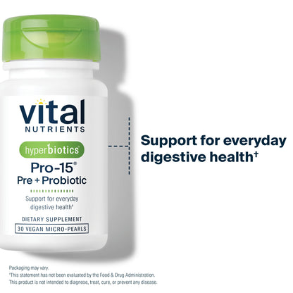 Hyperbiotics Vital Nutrients Pro-15 Prebiotics and Probiotics for Women and Men | 15 Science Backed Strains | Supports Occasional Constipation, Diarrhea, Gas & Bloating | 30 Vegan Time Release Pearls HyperbioticsBuy Supplements Australia