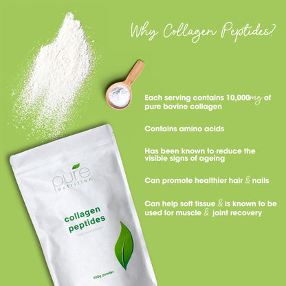 Pure Collagen Powder, Bovine Collagen Peptides Powder by Pure 400g PureBuy Supplements Australia